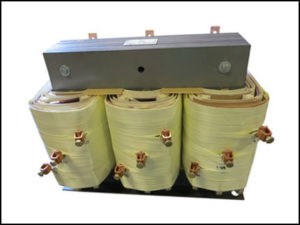 THREE PHASE BUCK TRANSFORMER, 75 KVA, INPUT 460/480/500 VAC, OUTPUT 208 VAC, P/N 18714B