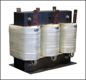 THREE PHASE BUCK TRANSFORMER, 48 KVA, INPUT 480 VAC, OUTPUT 460 VAC, P/N 18829