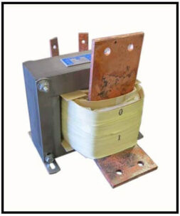 Custom Designed  HIGH CURRENT TRANSFORMER, 1 KVA<br />
Output: 1 VAC, 1000 AMPS, P/N 19174