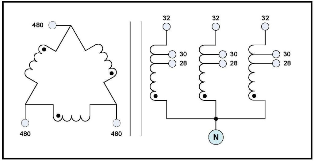 THREE PHASE TAP TRANSFORMER, 0.075 KVA, P/N 19132 - L/C Magnetics