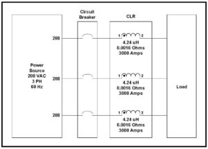 AIR CORE REACTOR, 4.24 uH, 3000 AMPS CONTINUOUS, P/N 6892L Schematic Diagram