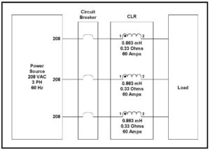 AIR CORE REACTOR, 0.863 mH, 60 AMPS CONTINUOUS, P/N 6819L1 Schematic Diagram