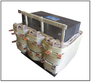 THREE PHASE BUCK TRANSFORMER, 30 KVA, INPUT 440 VAC, OUTPUT 176/220/264/330 VAC, P/N 19235