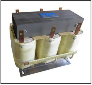 THREE PHASE BOOST TRANSFORMER, 11 KVA, INPUT 220 VAC, OUTPUT 400 VAC, P/N 19236