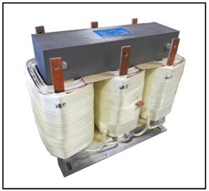 THREE PHASE BOOST TRANSFORMER, 50 KVA, INPUT 400 VAC, OUTPUT 480 VAC, P/N 19254