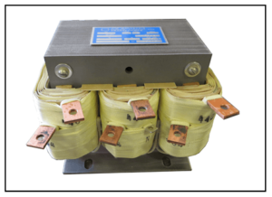 THREE PHASE BUCK BOOST TRANSFORMER, INPUT 484 VAC, OUTPUT 440 VAC, 8 KVA, P/N 19311A