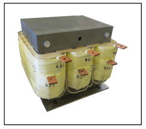 THREE PHASE BUCK BOOST TRANSFORMER, 12 KVA, INPUT 480 VAC, OUTPUT 575 VAC, P/N 19312N