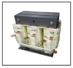 THREE PHASE BOOST TRANSFORMER, 7.5 KVA, INPUT 208 VAC, OUTPUT 380 VAC, P/N 19336N