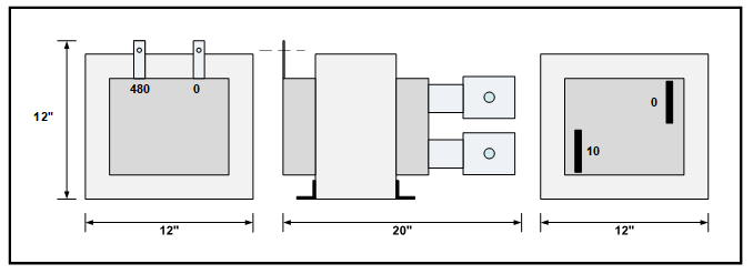 VARIABLE TRANSFORMER ASSEMBLY, 0 TO 10 VAC, 1000 AMPS, P/N 7934L Schematic Diagram