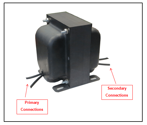 TRANSFORMER WITH END BELLS, 300 VA, 1 PH, 60 HZ, P/N 7988L