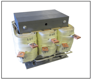 THREE PHASE BOOST TRANSFORMER, 12 KVA, INPUT 480 VAC, OUTPUT 460 VAC, P/N 19342N