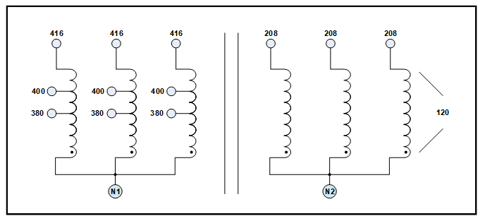 NEMA 12 TRANSFORMER, 18 KVA, FOR DUSTY ENVIRONMENT, P/N 8017L Schematic Diagram