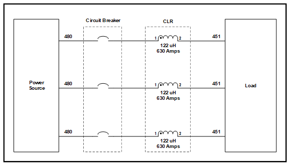  Air Core Inductor, 122 Uh, 630 Amps, P/N 8201L Schematic Diagram