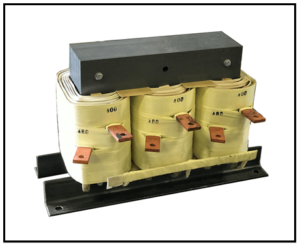 THREE PHASE BUCK BOOST TRANSFORMER, 75 KVA, INPUT 480 VAC, OUTPUT 400 VAC, P/N 18894NA