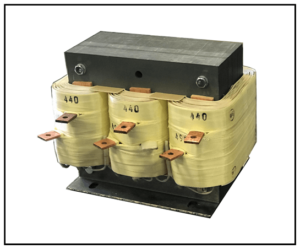 THREE PHASE BOOST TRANSFORMER, 15.25 KVA, INPUT 495 VAC, OUTPUT 440 VAC, P/N 19464N