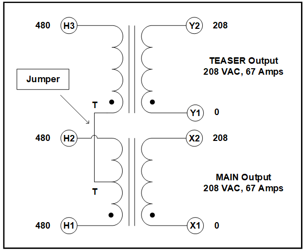 SCOTT T TRANSFORMER, 28 KVA, P/N 19508N - L/C Magnetics