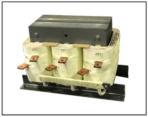 THREE PHASE BUCK BOOST TRANSFORMER, 55 KVA, INPUT 230 VAC, OUTPUT 400 VAC, P/N 19571N