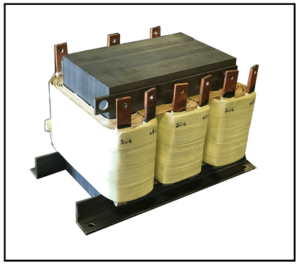 THREE PHASE AUTO TRANSFORMER WITH CASTER WHEELS, 150 KVA, INPUT 480/504 VAC, OUTPUT 440 VAC, P/N 19587N