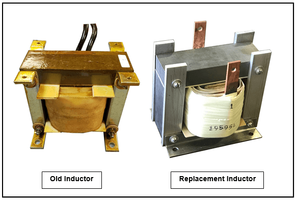 REPLACEMENT GAPPED INDUCTOR, 300 UH, 40 AMPS, P/N 19595L - L/C Magnetics