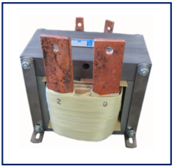 Custom Designed HIGH CURRENT TRANSFORMER, 1 KVA<br />
Output: 2 VAC, 500 AMPS, P/N 19173