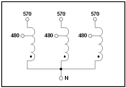THREE PHASE AUTO TRANSFORMER, 20 KVA, P/N 19634N - L/C Magnetics