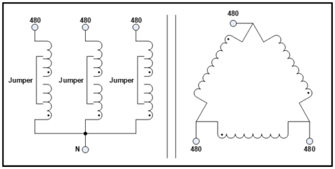 DRY TYPE TRANSFORMER 1000 KVA, PRIMARY 480 VAC WYE, SECONDARY 480 VAC ...